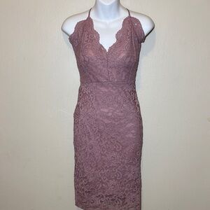 Windsor Mauve Lace Midi Dress